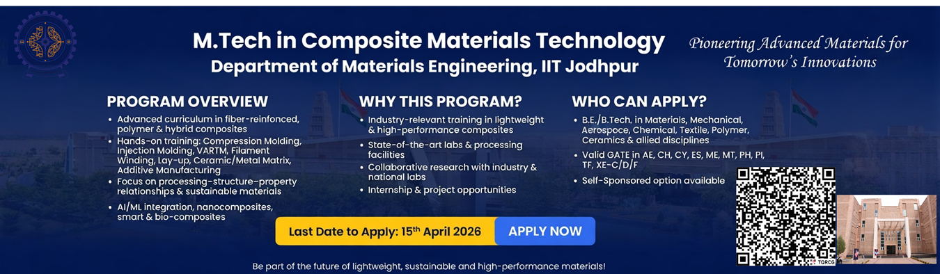 M.Tech in composite materials 2026