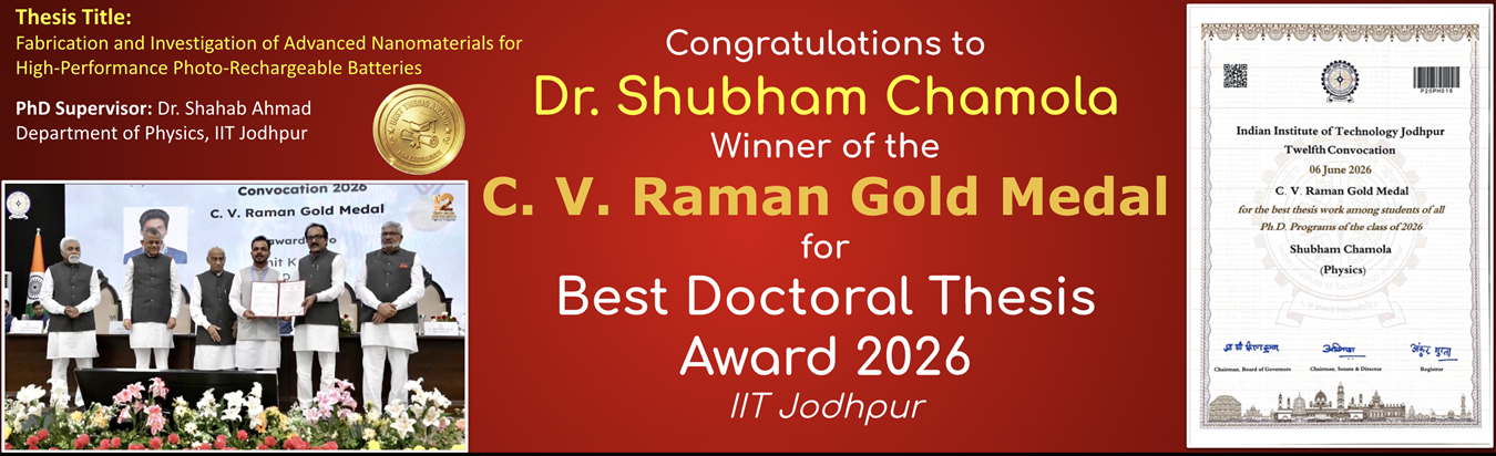 CV Raman Gold Medal