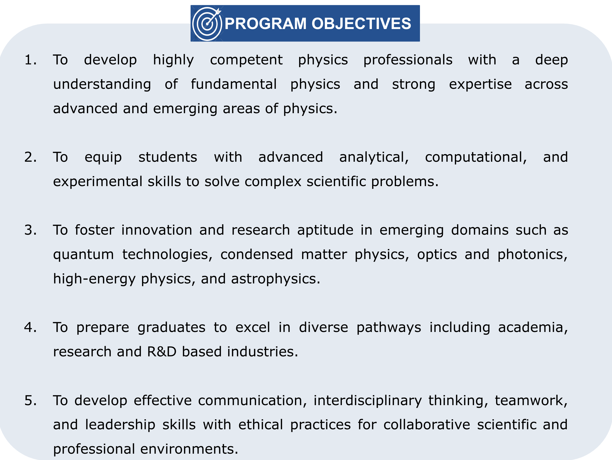 msc-physics-program-objective