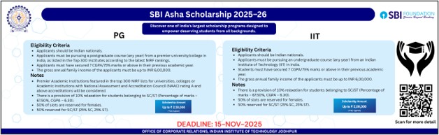 SBI Asha Scholarship