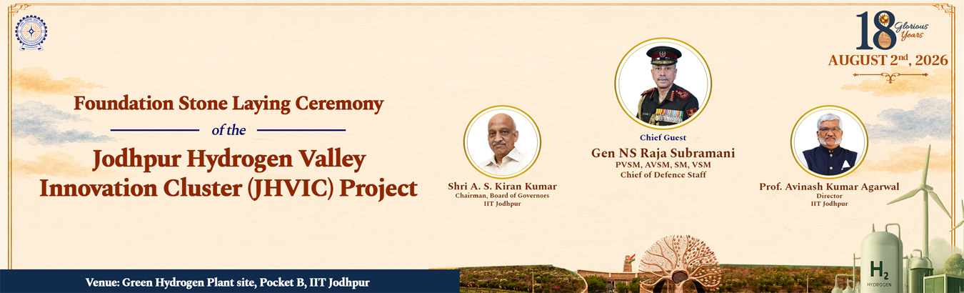 Foundation Stone Laying Ceremony  of the  Chief Guest  Jodhpur Hydrogen Valley Innovation Cluster (JHVIC) Project